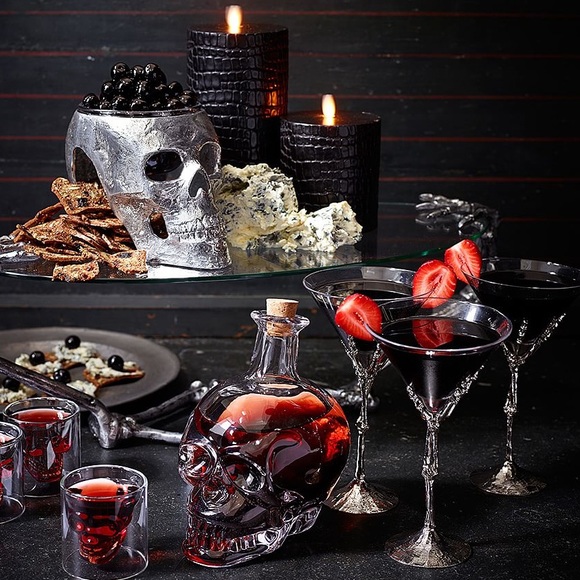 Pottery Barn Skeleton Hand Martini Glasses (x1) - Picture 4 of 5